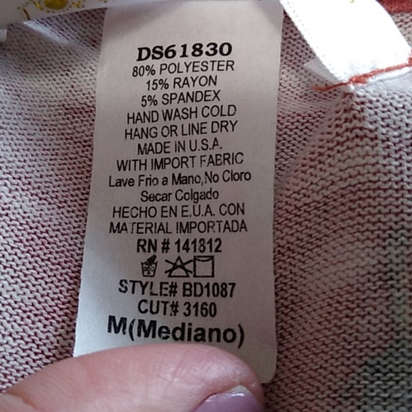 LOVE KUZA Burnt Orange/Red Feather Modest Dress M - Picture 5 of 8